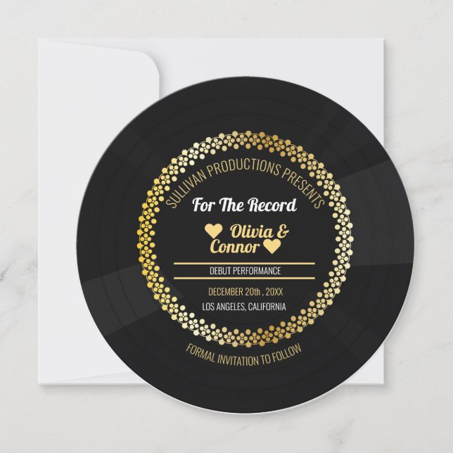 Reserve A Data Disco de Música | Casamento Divertido  (Frente)