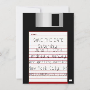Reserve A Data Disco Flexível de Salvar a Data de Casamento Nerdy