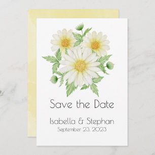 Reserve A Data Disias White Yellow Floral Typografia