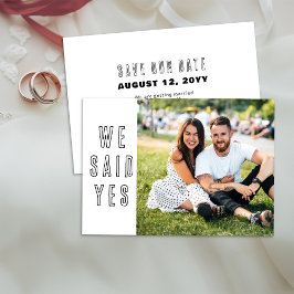 Reserve A Data Dissemos sim com foto simples casamento moderno