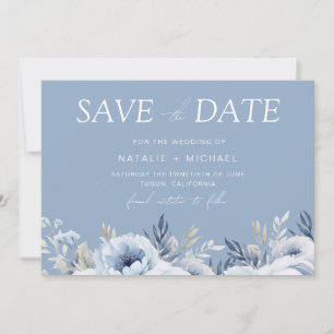 Reserve A Data Divino Azul Deslumbrante Casamento Floral