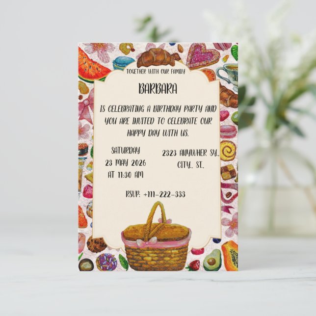 Reserve A Data Doces Confeções Pastelaria Fofa (Em pé/Frente)