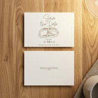 Dois anéis de casamento dourados, guardem a data