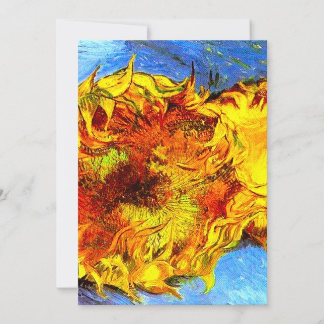 Reserve A Data Dois Girassóis Cortados Van Gogh (Frente)
