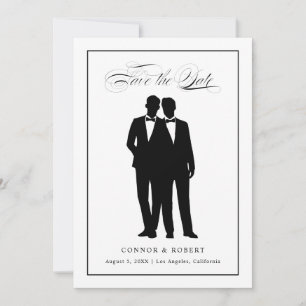 Reserve A Data Dois Noivos Silhuetas Save the Date