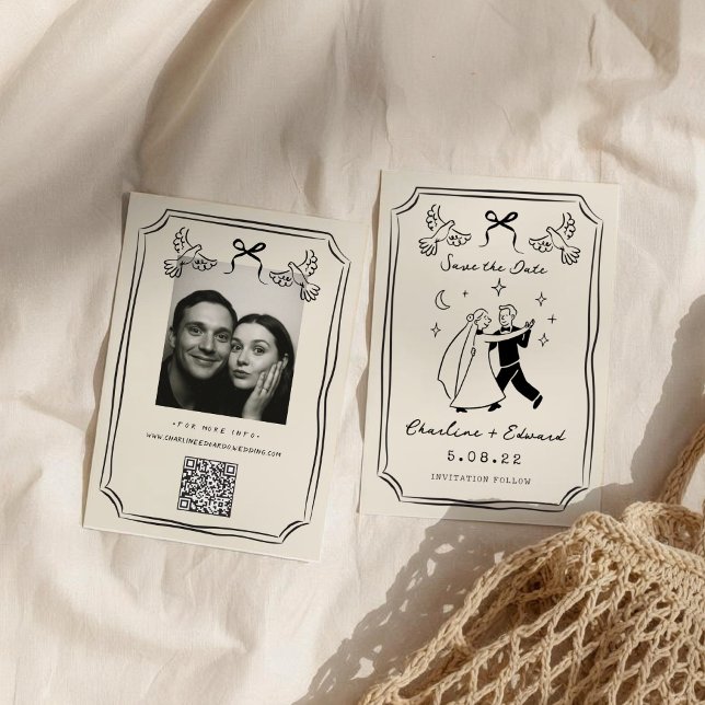 Reserve A Data Doodle Desenho à Mão Caprichoso  (Criador carregado)