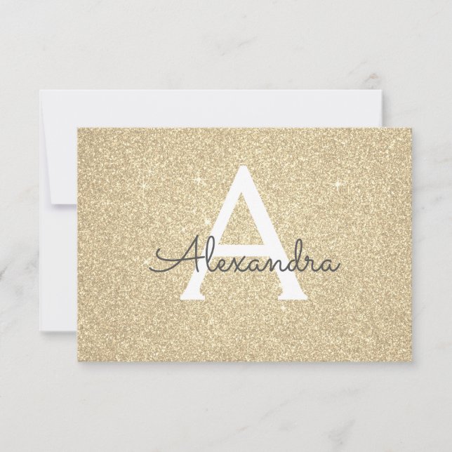 Reserve A Data Dourada Sparkle Glitter Sweet 16 Salve a data (Frente)