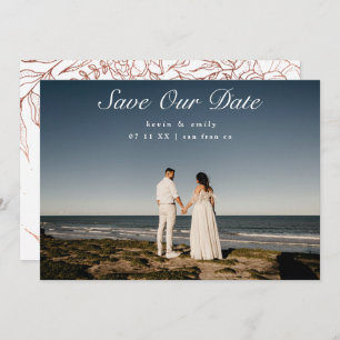 Reserve A Data Dourada Terra Elegante de Foto Clássica Tradiciona