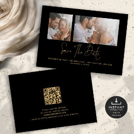 Reserve A Data Dourado Casamento Negro Clássico 2