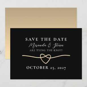 Reserve A Data Dourado casamento negro moderno Salve a data