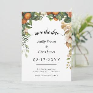 Reserve A Data Dourado Floral   Elegante Eucalyptus Greenery