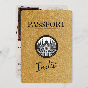 Reserve A Data Dourado India Passport Salvar a Data