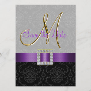 Reserve A Data Dourado Preto Roxo - Guardar a Data Inicial