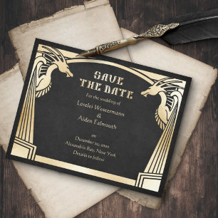 Reserve A Data Dragon Fantasy Modern Deco Wedding