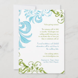 Reserve A Data Dragonfly Swirls Scroll Chic Modern Floral Invite