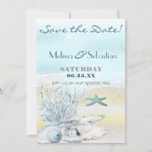 Reserve A Data Dream Shore Beach Blue Wedding Salvar a Data