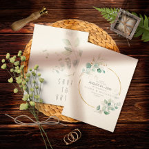 Dreamy Greenery Wedding Green/Blue ID817