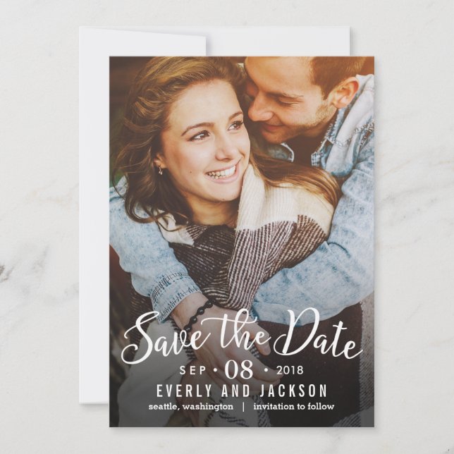 Reserve A Data Dreamy Love Wedding Save The Date Card (Frente)