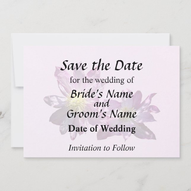Reserve A Data Duas Clematites Rosa (Frente)