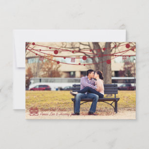 Reserve A Data Dupla Felicidade Lanternas Casando Salve a Data