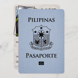 Reserve A Data Dusty Blue Filipinas Passaporte Salvar Data