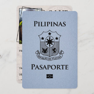 Reserve A Data Dusty Blue Filipinas Passaporte Salvar Data