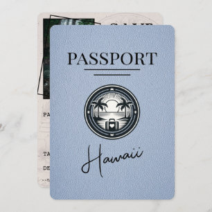 Reserve A Data Dusty Blue Hawaii Passaporte Salvar Data