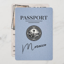 Reserve A Data Dusty Blue Marrocos Passaporte Salvar Data