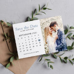 Reserve A Data Dusty Blue Wedding Salvar a Foto do Calendário de<br><div class="desc">Casamento Salve os Anúncios de Foto do Calendário de Data. Para personalização mais avançada deste design,  clique no botão "Personalizar"! Itens correspondentes e mais opções de cor também estão disponíveis por solicitação.</div>