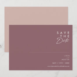 Reserve A Data Dusty Boho | Púrpura e Rosa horizontal