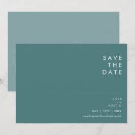 Reserve A Data Dusty Boho | Verde & Azul Horizontal Salvar a Data
