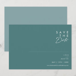 Reserve A Data Dusty Boho | Verde e Azul Horizontal