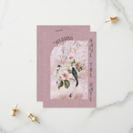 Reserve A Data Dusty Burgundy Magnolia Blossoms e Casamento de Av