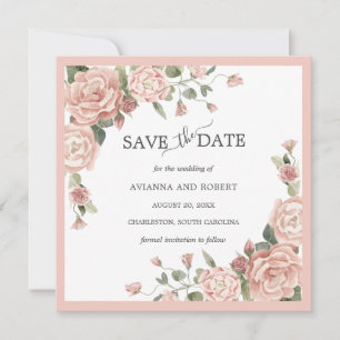 Reserve A Data Dusty Rosa Floral Eucalyptus Weding A Data