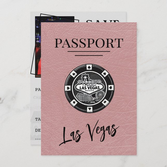 Reserve A Data Dusty Rosa Las Vegas Passaporte Salvar Data (Frente/Verso)