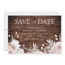Dusty Rosa & Rustic Boho Floral Blush Weding