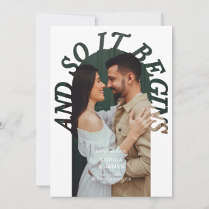 Reserve A Data E Assim Começa Foto Retro Arch Casamento Salvar O