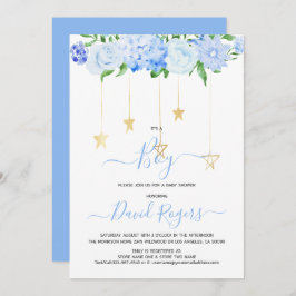 Reserve A Data É uma festa do chá de fraldas floral Boy, salvo a 