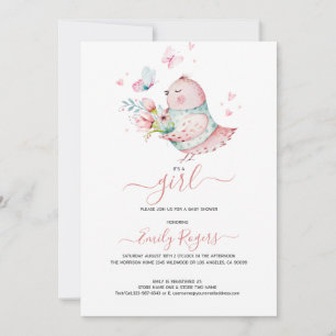 Reserve A Data É uma garota, galinha-branca com borboletas