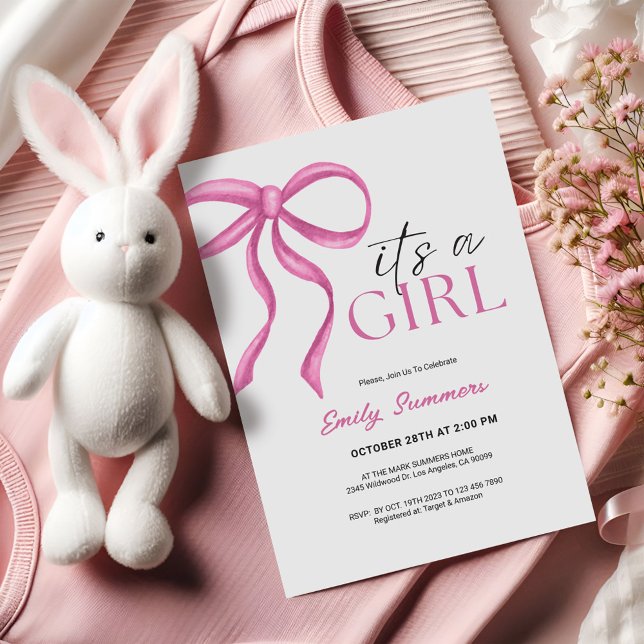 Reserve A Data É uma Menina Fita Rosa (Criador carregado)