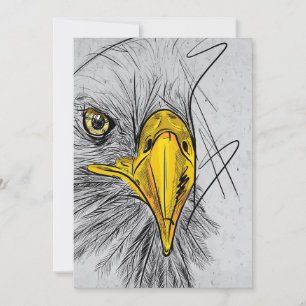 Reserve A Data Eagle Sketch Face Wall Art