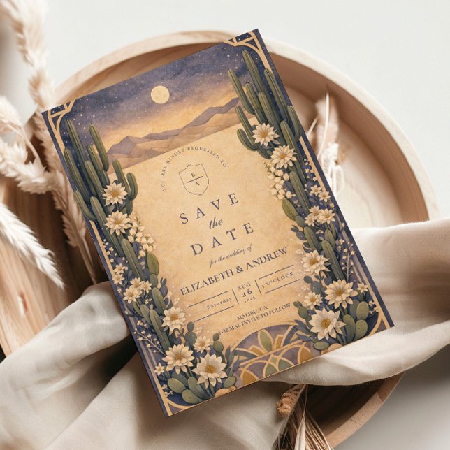 Reserve A Data Earthy Desert Floral Wedding (Criador carregado)