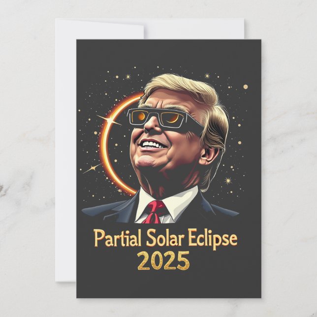 Reserve A Data Eclipse Solar Parcial 2025 Astronomy Trump (Frente)