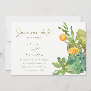 RESERVE A DATA ECONOMIAS FLORAIS DA AGUARELA DO CACTO DO