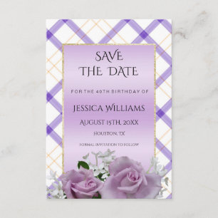 Reserve A Data Economias florais malva à moda do aniversário a