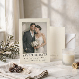 Reserve A Data Editorial Minimalista Casamento de Inverno Foto em