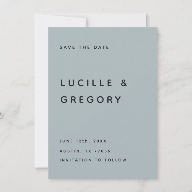 Reserve A Data Editorial Moderna Slate Tudo Maiúsculo Salve a Dat (Frente)