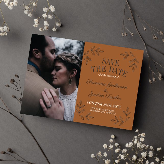 Reserve A Data Eerie Autumn Halloween Black Terracotta Gothic (Criador carregado)