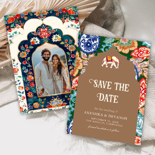 Reserve A Data Elefante Arte Popular Indiana Casamento Bege