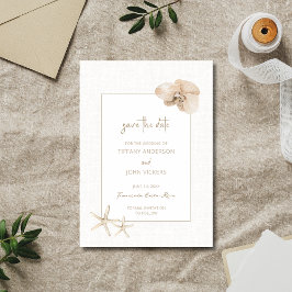 Reserve A Data Elegância Costeira Foto Casamento Salve a Data